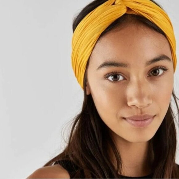 Set Of 5 Headbands Twist Knotted Elastic Retro Solid Floral Ribbed Microsuede - Picture 13 of 16